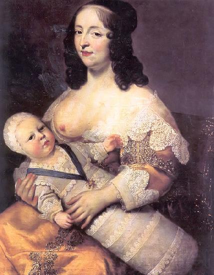 Charles Beaubrun Louis XIV et la Dame Longuet de La Giraudiee